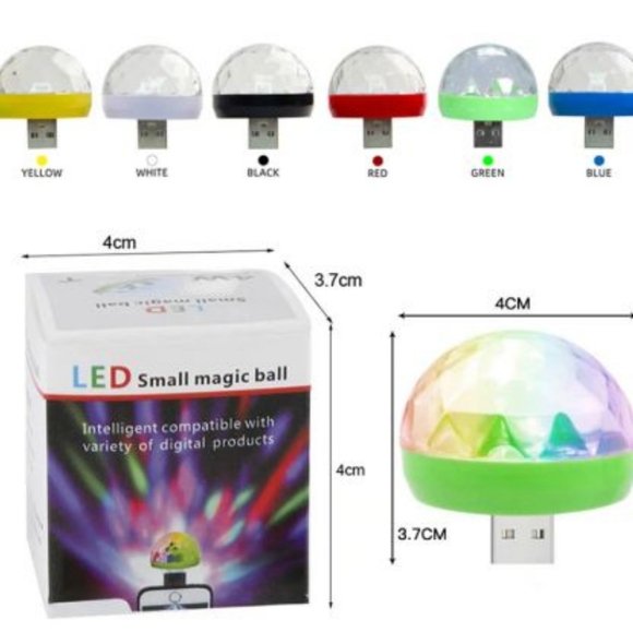 LED Small Magic Ball RGB LED Light USB New in Box - Picture 1 of 5